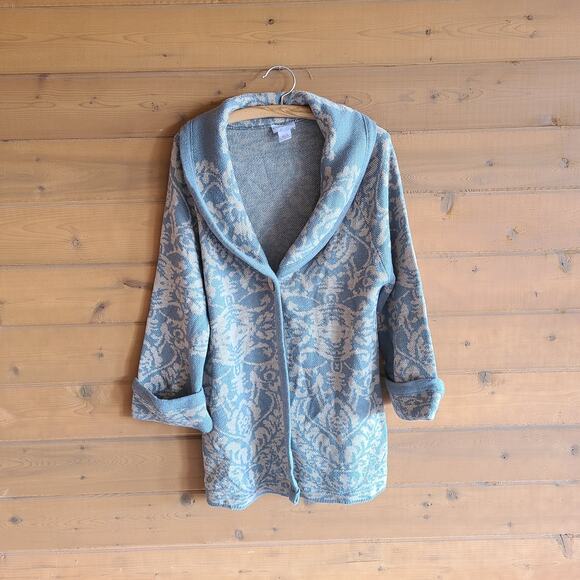 Soft Surroundings Sweaters - Soft Surroundings Coatigan Cardigan Sage Tapestry S Boho Fall Sweater Top Cozy